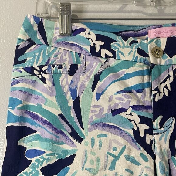 LILLY PULITZER Kelly Ankle Pants Size 4 Pineapple Colorful Tropical Nautical Fun - Picture 3 of 9